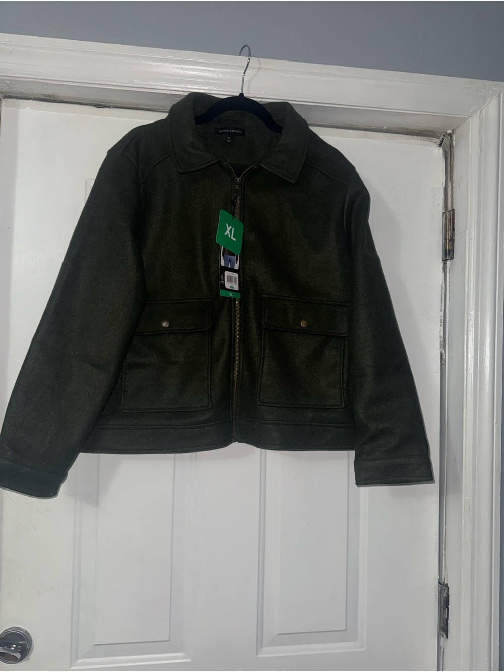 Banana Republic Olive Green Utility Jacket Zip Front XL NWT Women’s - Picture 10 of 10
